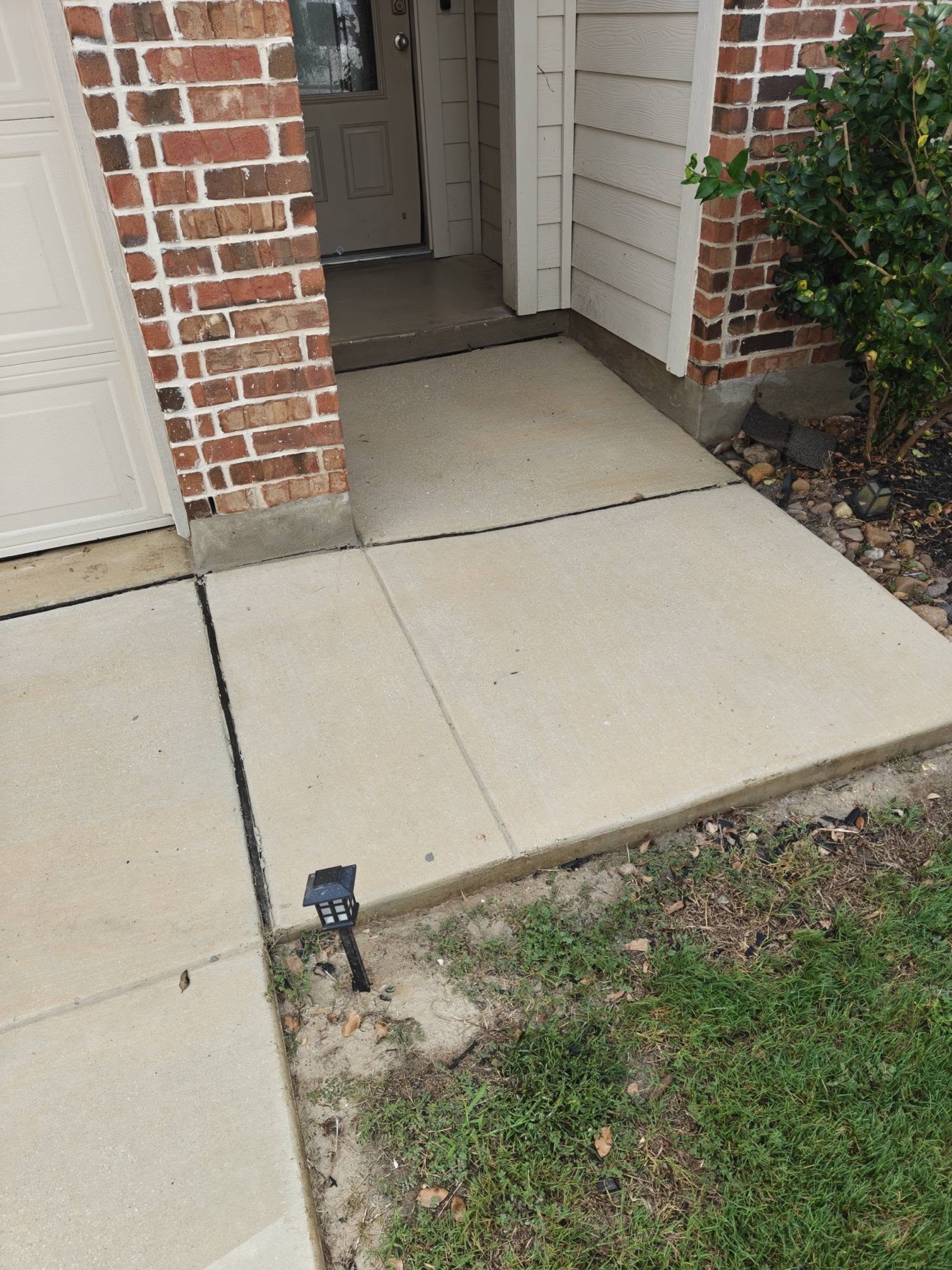 Clean front porch and entryway after exterior washing